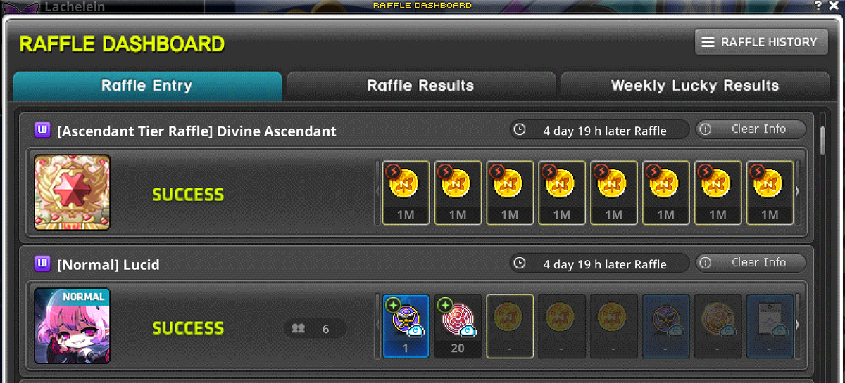 Exquillo's tweet photo. @MaplestoryU 
Big thanks to the crew for the NLucid clear! Late or not, we’re finally making gains. 

Great run, hoping to hit Hard Lucid soon and maybe even Will? haha a man can dream. 

Shoutout to MSU and the whole PT🦋✨

#MapleStoryN #MSU #MapleStory https://t.co/65UrICuUGb