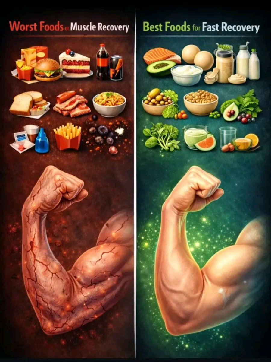 MYVOICE_111's tweet photo. #HealthTips #Healthcare
#bestfoods #worstfoods #musclerecovery #fastfoods https://t.co/NlMEC76N20