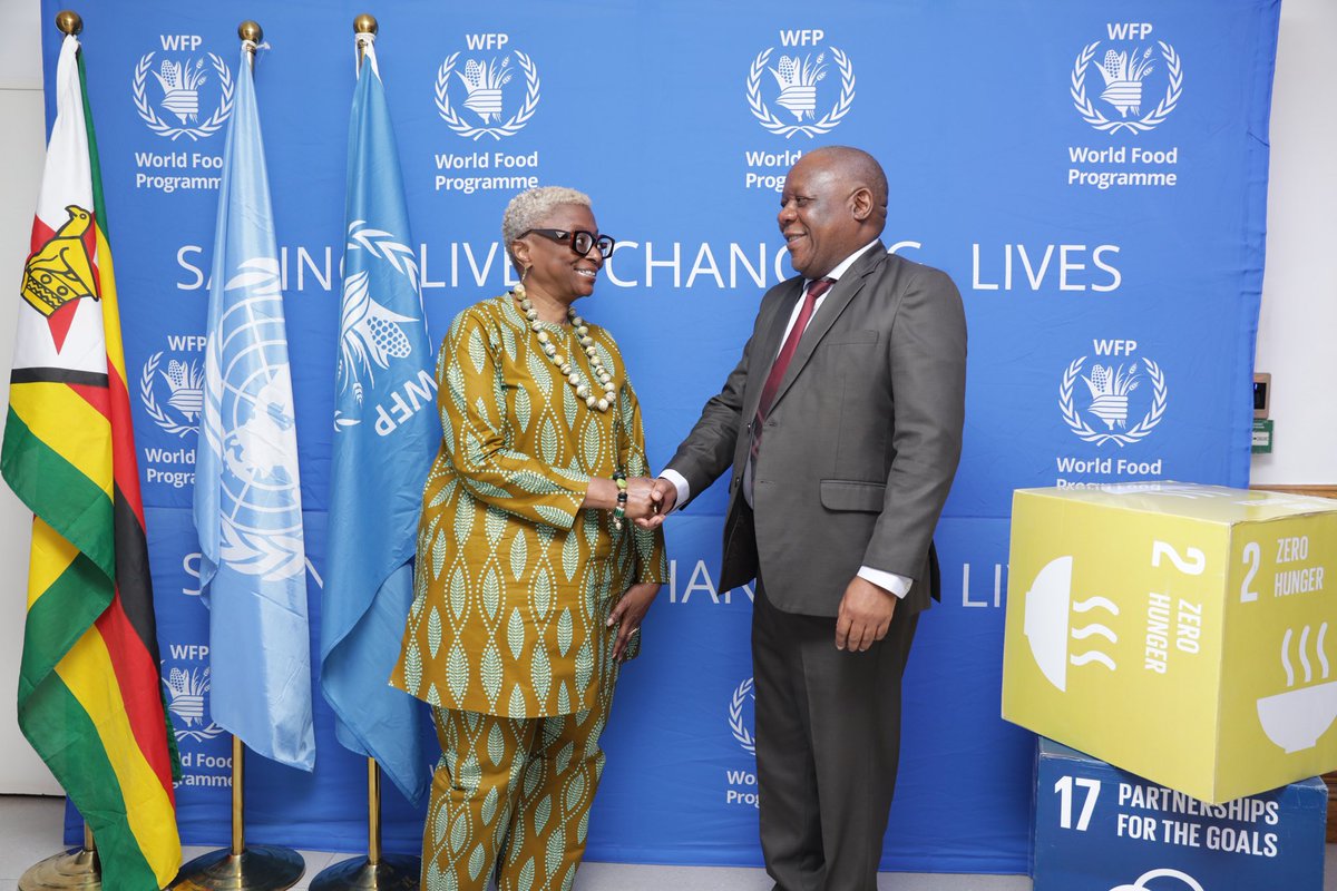 WFP_Zimbabwe's tweet photo. A key highlight this week was the signing of an MoU between @WFP and @myedvt to place young people at the centre of #Zimbabwe’s food security future.

By investing in youth skills, agribusiness and innovation, we are building a #ZeroHunger future led by young people. https://t.co/8ozlTbLyA5