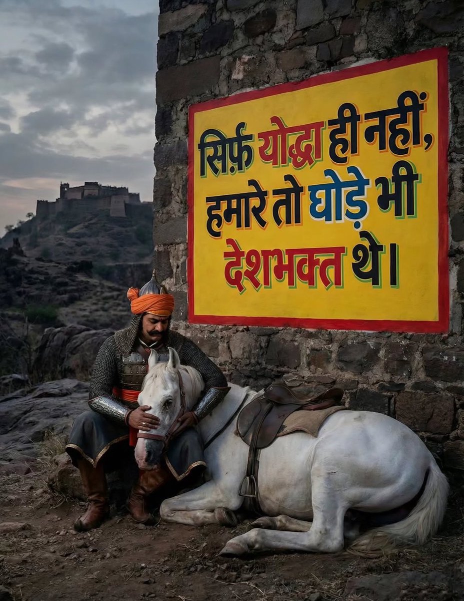 जिन मुगल कि नाजायज औलादों को अपने असली बाप का पता नहीं वो भी इतिहास पूछते है #MaharanaPratap का😂 

अरे मूर्खो इंसान तो इंसान , हमारे यहां तो हाथी घोड़े भी देश भक्त हुआ करते है 💯🔥

प्रथम स्वतंत्रता सैनानी वीर शिरोमणि महाराणा प्रताप जन्मोत्सव की हार्दिक शुभकामनाएं🎉