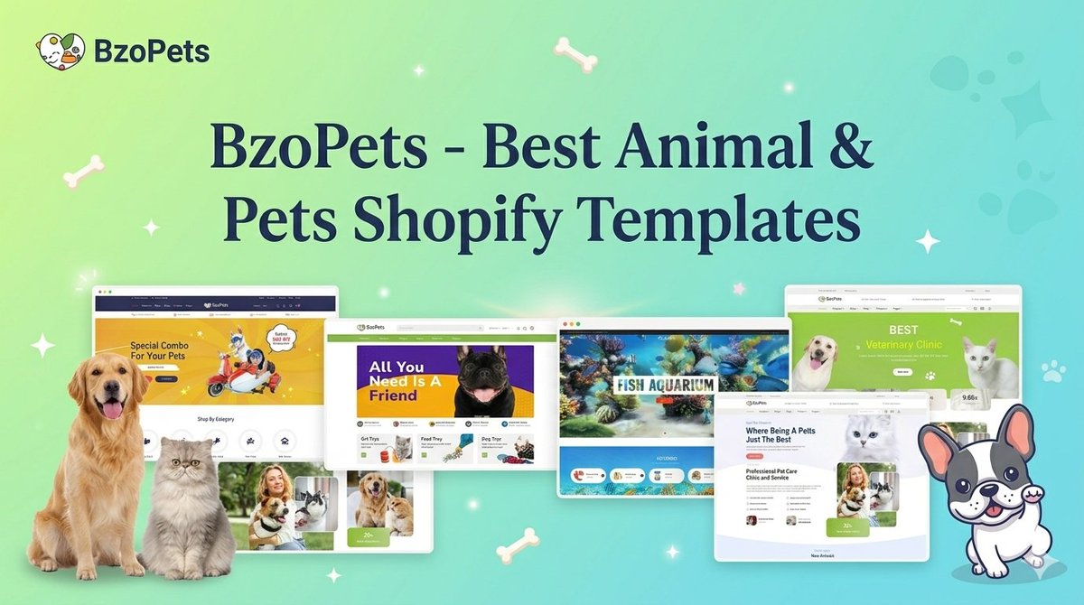 BzoTech's tweet photo. 🐾BzoPets’s Best Animal &amp; Pets Shopify Templates, Demos - specially designed for pet shops, pet food stores, veterinary services, pet accessories, grooming businesses &amp; animal care
👉Explore Here: https://t.co/KTJPmnaWiu

#BZOTech #bzopets #shopify #ShopifyThemes #ShopifyTemplate https://t.co/OJD5DxlrsX
