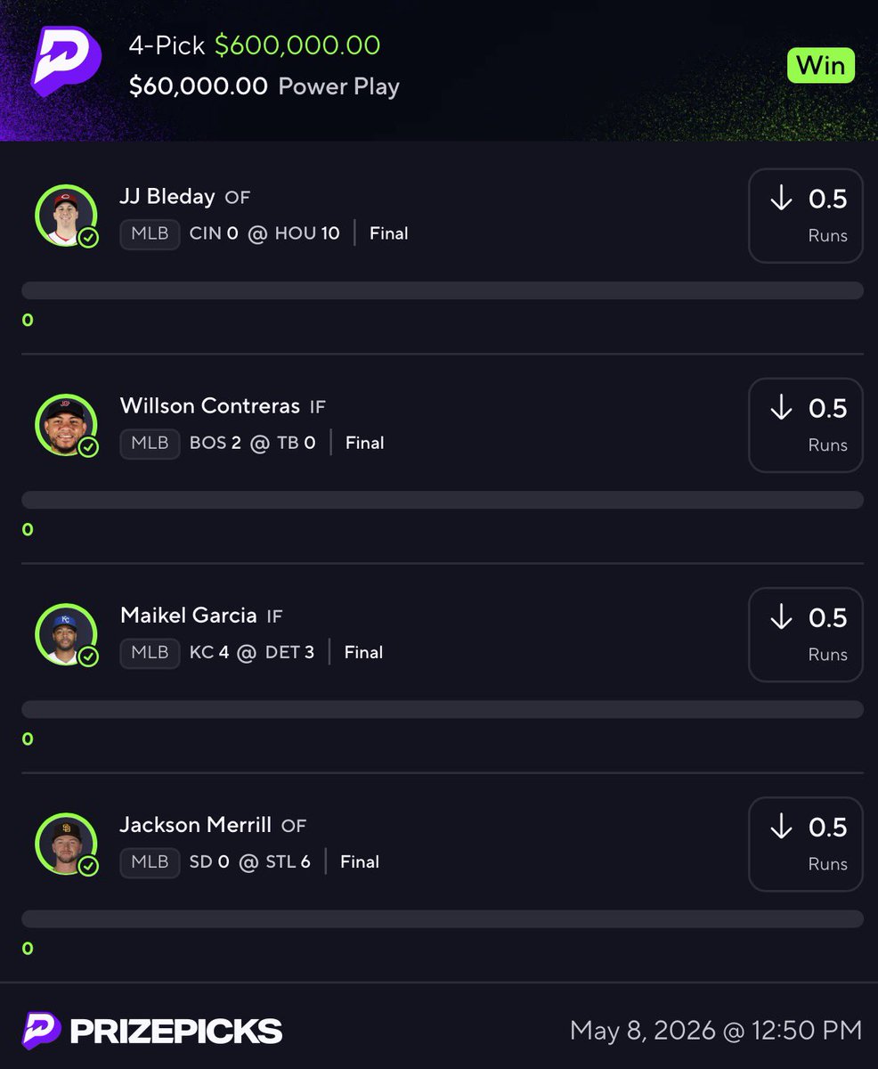 $1,000 to 20 followers that: LIKES + RTs👀

PREMIUM SWEPT 2 MLB 10x NUKES FOR $900k👀🔥💰

DO NOT KEEP MISSING OUT.

🚨𝙋𝙍𝙀𝙈𝙄𝙐𝙈 𝘿𝙄𝙎𝘾𝙊𝙐𝙉𝙏 𝙇𝙄𝙉𝙆
👉🏽winible.com/aimcdl

#GamblingCommunity #PrizePicksMLB #GamblingTwitter #AimsHQ #PrizePicks