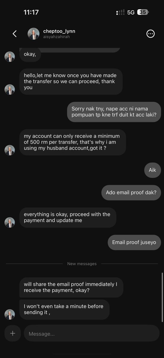 Hi everyone, someone has been using my name and photo to scam people on threads. Please be aware that this account is not me, and I am not associated with any of these activities. 

BANK: TNG
NAME: KUDDUS ALI
ACC: 161494068328
DUITNOW : 01172455680