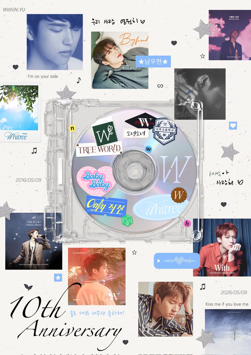 WithIN_Yu_IFNT's tweet photo. 10주년 축하해!
((오랜만에 포스터 만들었어><
10년동안 진짜 많은 추억들 있네 ⸝ɞ̴̶̷ ·̮ ɞ̴̶̷⸝
너무 행복했고 고마워 
다음 10년도 같이 있자♥︎
#남우현_솔로_데뷔_10주년
#NWH_10thSoloDebut_Anniversary
#우현 #남우현 #woohyun https://t.co/YcV2mg4tLJ