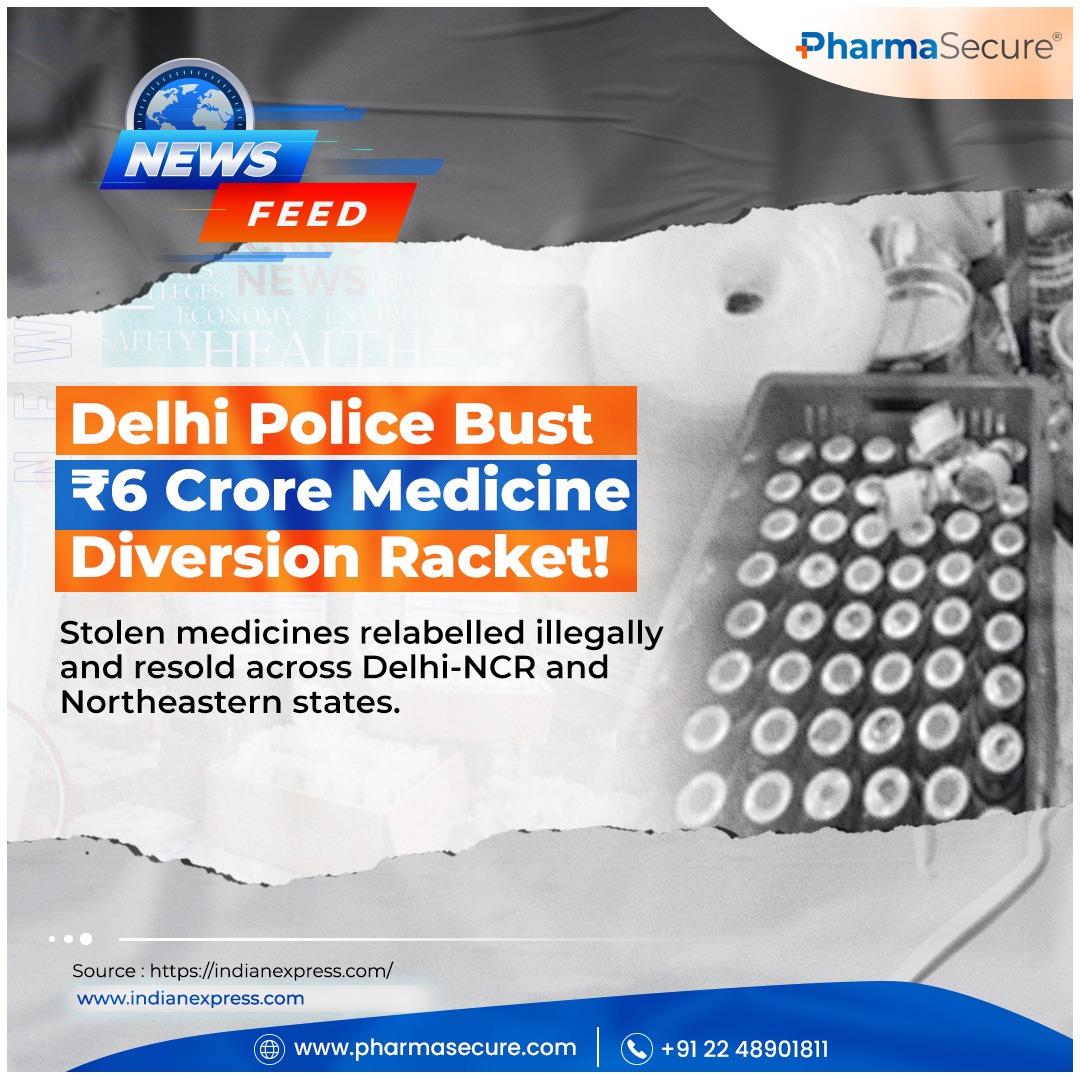 PharmaSecure's tweet photo. Delhi Police uncovers a ₹6 crore medicine diversion racket.

Stronger traceability and vigilance are critical to ensure medicines safely reach the people who truly need them.

Source: https://t.co/uuj5lSmadd

#PharmaSecure #DrugSafety #SupplyChainSecurity https://t.co/NUuX6aJgUm