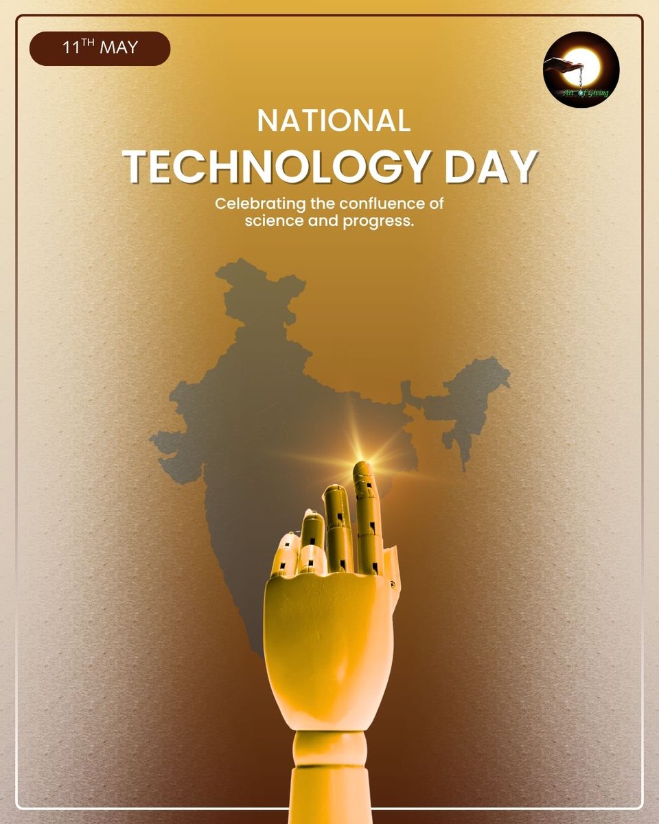 artofgiving_net's tweet photo. #NationalTechnologyDay  celebrates innovation, scientific progress, and the power of technology in shaping a better future. It recognises the contributions of scientists, researchers, and innovators whose ideas continue to drive growth, development, and positive change in society.
.
.
.
.
#ArtOfGiving