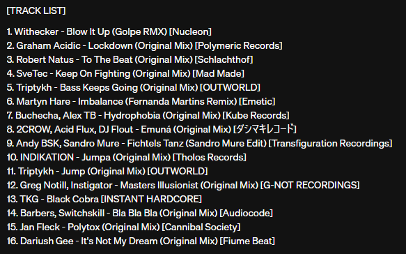 TKG（ダシマキレコード）Schranz Mix公開 tweet media