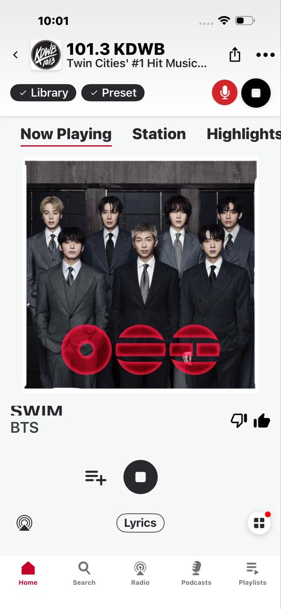 Thank you <a href="/1013KDWB/">101.3 KDWB</a> Las Vegas for playing #Swim by <a href="/BTS_twt/">방탄소년단</a> 🙏😘💜💜💜💜💜💜💜🙌