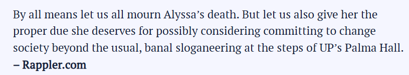 crimson_lux's tweet photo. Abinales u are an insipid coward. It's YOU who disrespects Alyssa's legacy by describing her work this way. Honestly what the fuck https://t.co/WB2ltCccEv