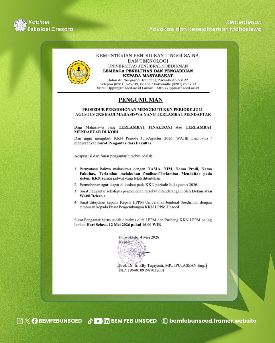 BEM FEB UNSOED tweet media