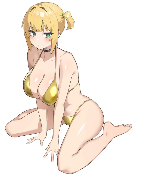 大遅刻うちのこ金ビキニ絵