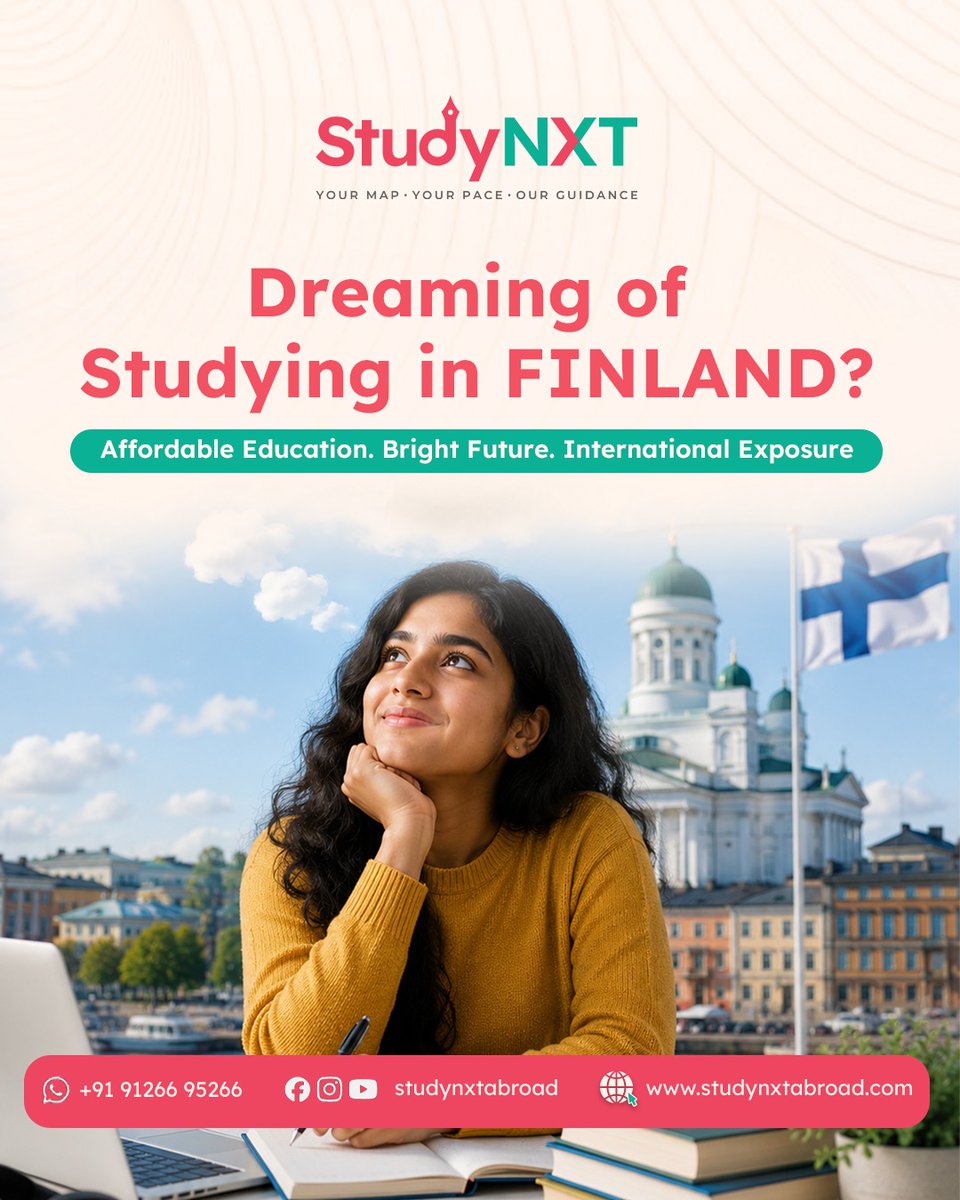 studynxtabroad's tweet photo. Dreaming of studying in Finland? 🇫🇮✨
World-class education, affordable living, global exposure &amp; exciting career opportunities await you in one of the happiest countries in the world. 🌍📚

#StudyInFinland #StudyAbroad #FinlandEducation #InternationalStudents https://t.co/Xa5pUacUgQ