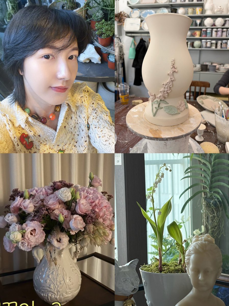 งานอดิเรกน้องอินจุนโคตรจะคนสวยขา ปั้นเซรามิก จัดดอกไม้ เลี้ยงต้นไม้ เลี้ยงผีเสื้อหิ่งห้อย วาดภาพ 🥺