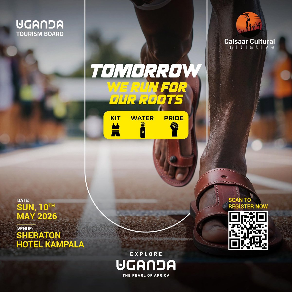 ask_the_guide's tweet photo. Good morning to you all X community.

The day is finally tomorrow and we call upon all the cultural enthusiasts to come and and be part of the Culture and heritage awareness marathon happening tomorrow at Sheraton gardens Kampala early in the morning.

Register now on https://t.co/24XjrCOx6h to secure your kit .
Dont be left behind, We can all do this.
#CHAM2026 
#CultureAndHeritageMarathon2026.