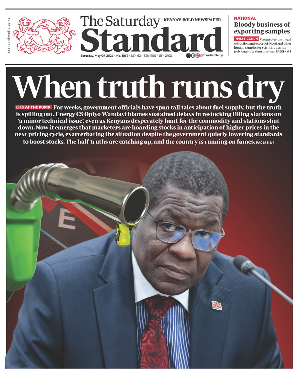 nyanducha's tweet photo. Today's newspaper headlines

Saturday, 9th May 2026

Contact #Victorock #Kenya on 0706357055 or info@victorockkenya.com for #Ubibot soil, temperature &amp; humidity IoT #sensors, #Sophos firewalls, #Cisco #Meraki firewalls &amp; switches.

#ePaper #Gazeti #Sauti #Wananchi #Masomo #Africa https://t.co/6bZn07foqC