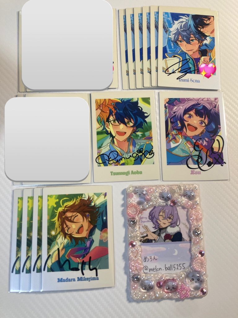 melon_ball5255's tweet photo. 【交換】あんスタ ぱしゃっつ 10周年 

渉 桃李 スバル 真緒 一彩 藍良 マヨイ 巽 鉄虎 忍 翠 奏汰 敬人 紅郎 颯馬 維吹 零 晃牙 アドニス 友也 なずな 光 創 茨 日和 ジュン 燐音 ニキ こはく ひなた ゆうた 宗 みか 望見 泉 夏目 つむぎ 宙 斑 エス

↓続 https://t.co/G29mIAyAQq