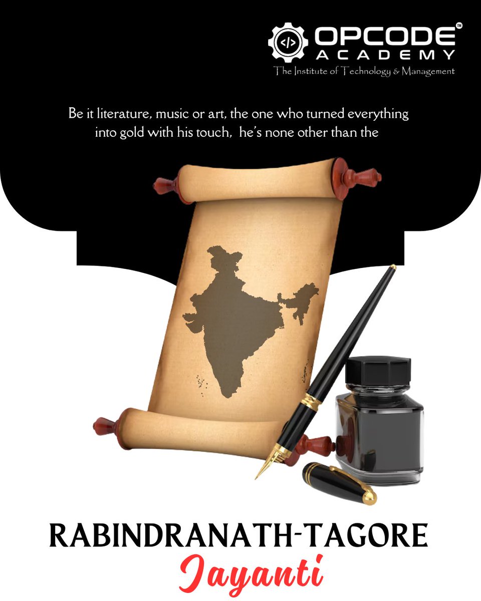 opcodeacademy's tweet photo. 🌸 Celebrating the legacy of Rabindranath Tagore ✨

A poet, philosopher, and visionary whose words still inspire generations. 📖🎶

#RabindranathTagoreJayanti #Tagore #Inspirational #IndianLiterature #Gurudev #Education #Wisdom #OPCODEacademy https://t.co/NK4nkvfIc6