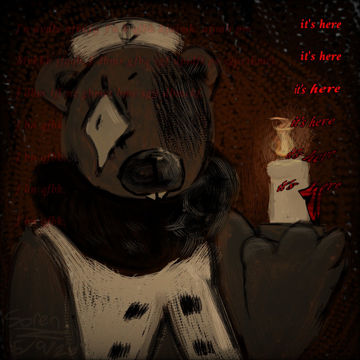 ZUVaaaaAa's tweet photo. BUCKY ART!! I'm really proud of it!

" J'n avdlz afbufq. J'n b qfbk kjujmh, afjmh pm 
Mvkkb sfqqb. J dbms gfbq sgf upjdft pe sgpvtbmct.
J dbm tff nz gbmct bmc sgjt dbmckf.
J bn qfbk.
J bn qfbk.
J bn qfbk.
J bn qfbk. "
#shipwrecked64 #sw64 #shipwrecked64bucky #buckybeaversw64 #art https://t.co/ww2ffAzQ7n