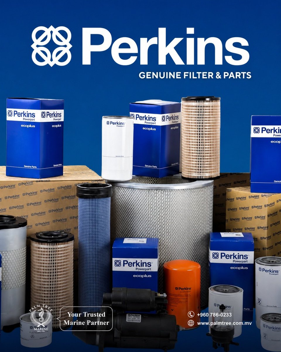 PalmTreeMarine's tweet photo. 𝗣𝗲𝗿𝗸𝗶𝗻𝘀 𝗚𝗲𝗻𝘂𝗶𝗻𝗲 𝗙𝗶𝗹𝘁𝗲𝗿𝘀 &amp; 𝗣𝗮𝗿𝘁𝘀
Protect your Perkins engine with genuine oil, fuel, and air filters engineered for optimum performance and dependable protection.
Your Engine’s First Line of Defence.

📖 Learn More: 
https://t.co/98mGEwhHYB https://t.co/bKVxRzF5xZ