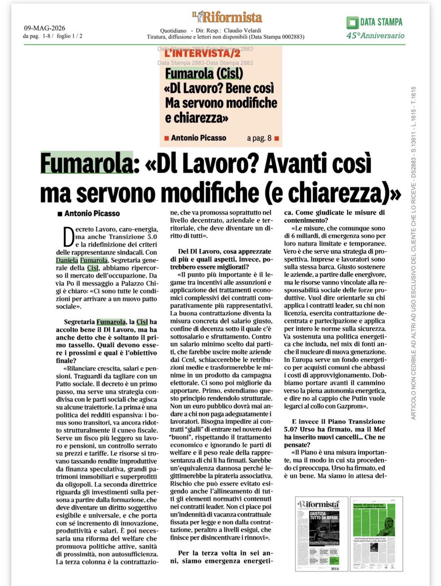 CISL Nazionale tweet media