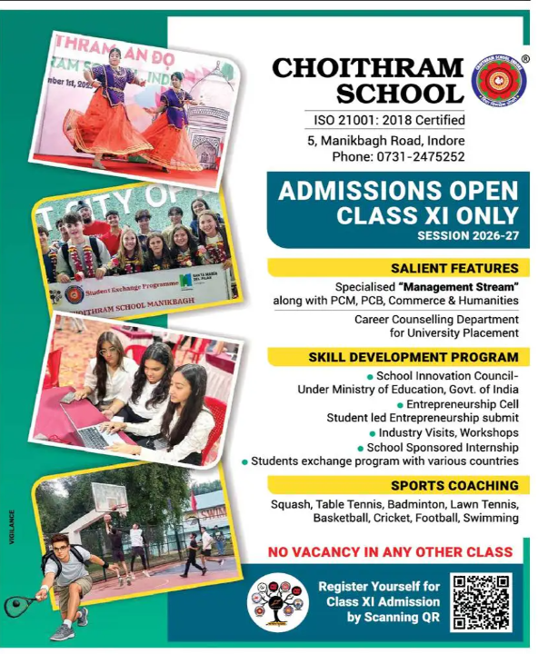 webchoithram's tweet photo. Admissions Open for Class XI (Session 2026–27) at Choithram School
Management Stream Along with PCM, PCB, Commerce &amp; Humanities
 Apply Here:
https://t.co/IaIykNWFFn https://t.co/PVEA3G6uyc