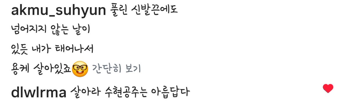 악뮤 수현님 인스타 아이유 댓글