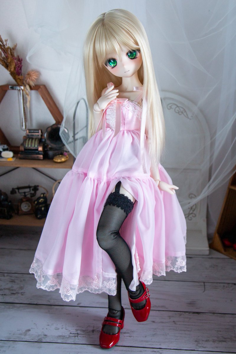 乙女の靴下 MDD、もちあし2.0、DDサイズ スリットサマーワンピース
