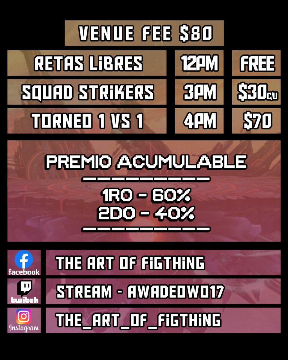GGS_TUC_Tijuana's tweet photo. The Art Of Figthing #13 
Nos vemos el proximo sabado 9 de mayo en ComicX de Alameda Otay! 

12pm- Retas libres
3pm - Squad Strikers
4pm - Singles 

Felicidades al Top8 de la edición anterior<3

Link de registro:
https://t.co/U03gQ59eFn https://t.co/t5tphtrbXM