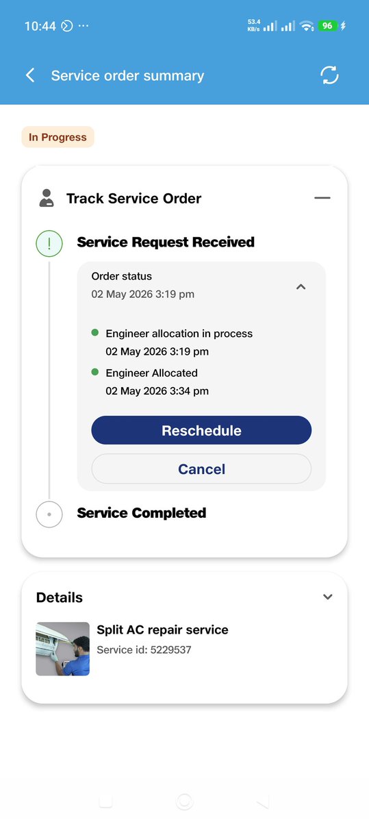 Nik_2685's tweet photo. @RelianceDigital @havellsindia Still waiting! Service ID: 5229537. New AC leaking inside since installation. Engineer "allocated" for 7 days but no visit. Havells says "internal damage"—Reliance needs to fix or replace ASAP!

​#RelianceDigital #Havells #ConsumerComplaint https://t.co/pj32hUHqwo