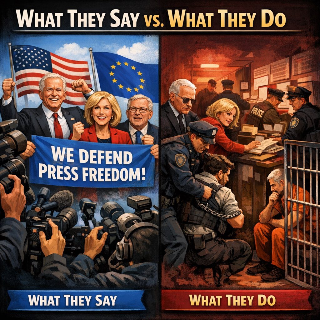 Charles16Ho's tweet photo. The "press freedom" lecture comes free with a side of hypocrisy. 🎤 https://t.co/DaC206QbxS