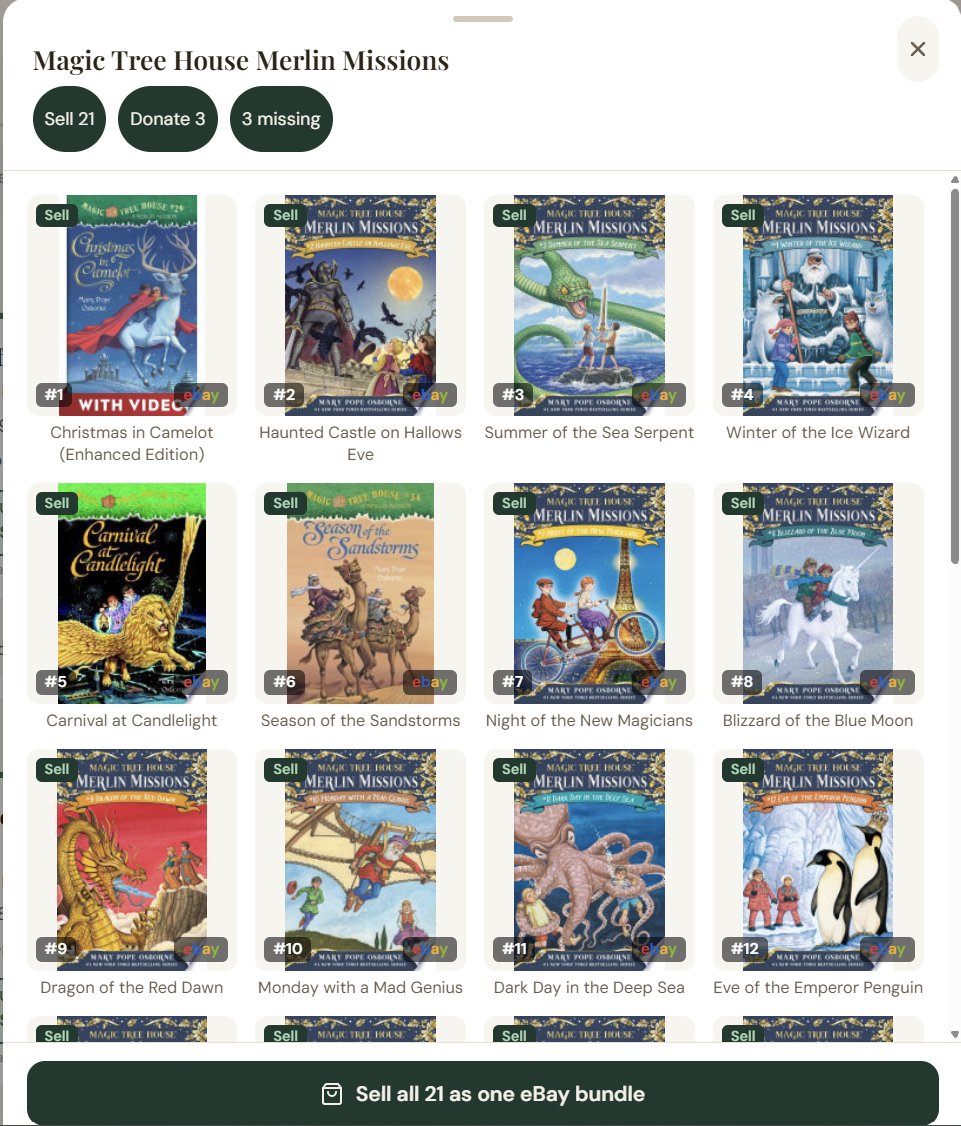 TroveScore's tweet photo. This week at https://t.co/Xs5SfC7DQQ, we've increased the speed at which AI evaluates your shelf by 50%; a little  parallelization can go a long way! And we can identify your book series, if it has one. Check it out!
#bookseller #minimalist https://t.co/YaF5cl07Js