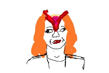 chemlabfan's tweet photo. my friend likes to draw JKR splitting in half https://t.co/YMyA3VnIwW