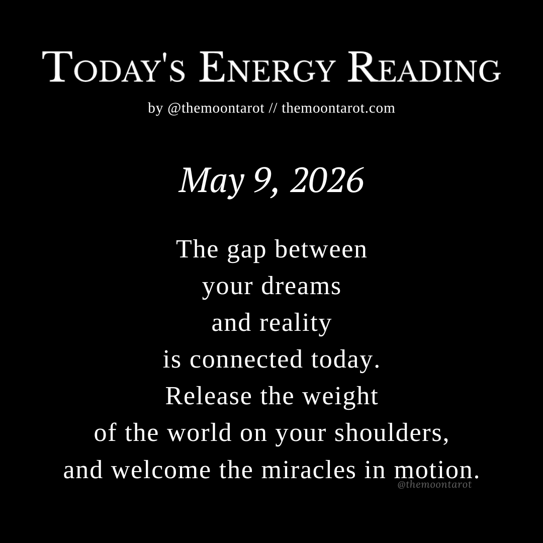 themoontarot_'s tweet photo. Today's Energy Reading: May 9, 2026 https://t.co/PFaEt3516J