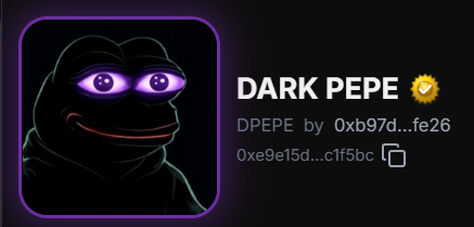 DARK PEPE IS HERE!
Gold Badge Boost + Border Sacrifice activated! 

The memes are flying on pulsechain, 

This is a whole vibe. Don’t miss it.  
👉plsx.fun/token/0xe9e15d…