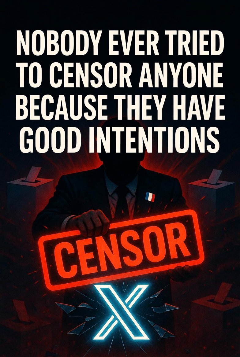 RawXennial's tweet photo. @Rothmus Nobody ever tried to censor anyone because they have good intentions. https://t.co/NiACW8qpuX