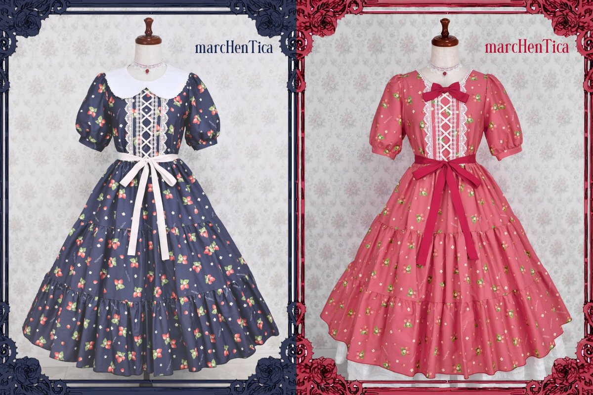 marcHenTica新作🍓 ✨オリジナルプリント✨ 摘みたていちごワンピース