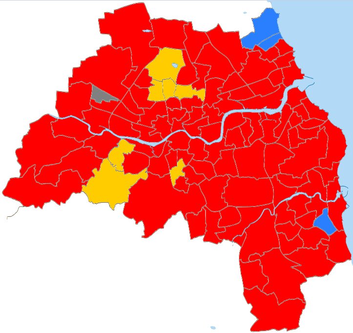 Just to demonstrate the enormity of Thursday, here is Tyne and Wear as recently as 2015.