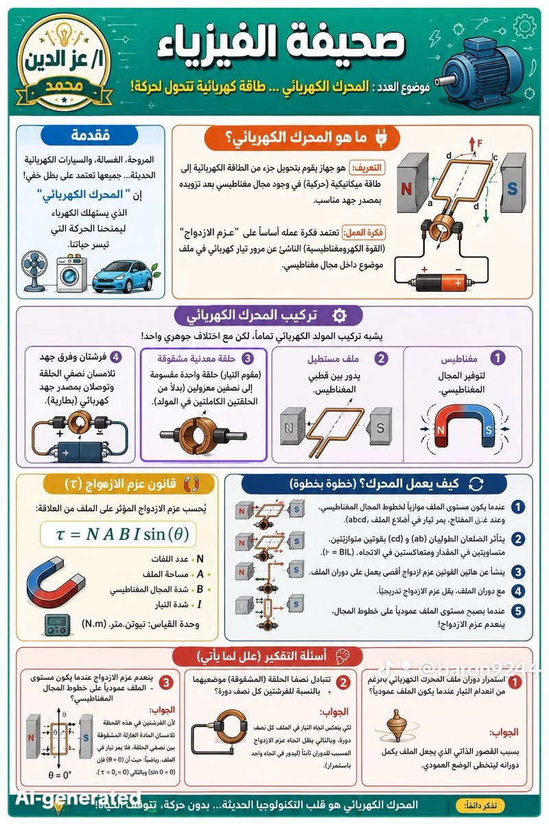 baron201075's tweet photo. #ذلك_ما_كنا_نبغ 
#الفيزياء 
#الصف_الثاني_عشر
#المحرك_الكهربائي https://t.co/V6rXNWPsc4