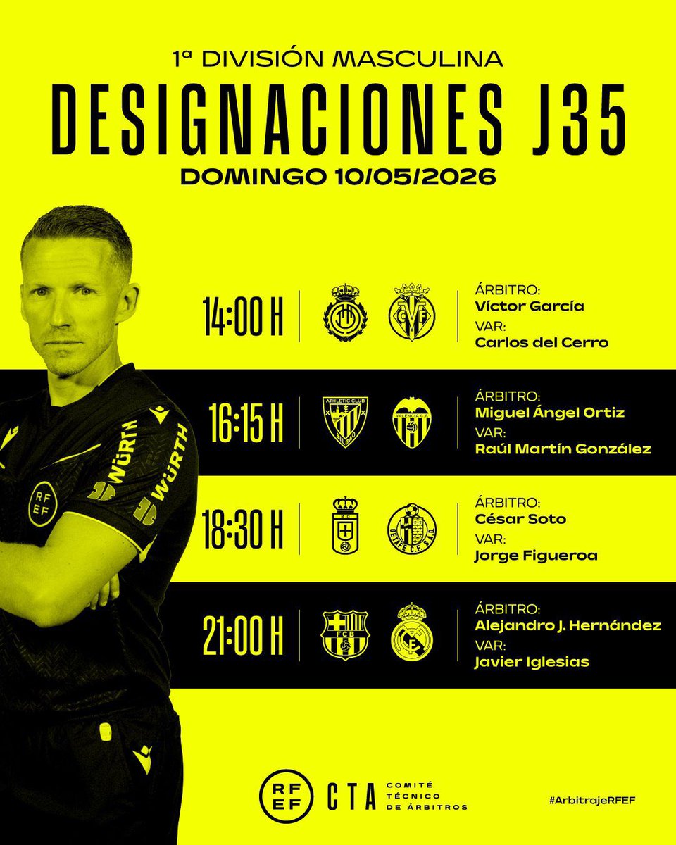 Hernández Hernández. Un aficionado confeso del Barcelona (consultar entrevista) para pitar el Clásico.
Si ya da igual, hombre…

Por cierto, la noticia se filtró el lunes.😏