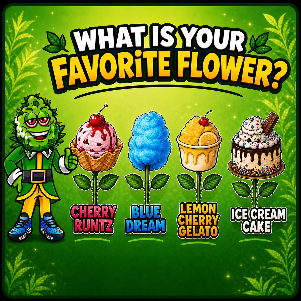 BuddyBrummie's tweet photo. What is your favourite flower? (I know what I’d choose 👀) #smokeshop #headshop #raw #stoner #thatbuddybrummie https://t.co/OTPcTagYm7