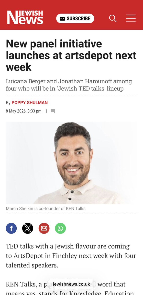 JoiceGlobal's tweet photo. Big thanks to @JewishNewsUK for covering our first KEN talks event happening in North West London on Monday night. 

 https://t.co/oEE2MMH8en

https://t.co/wgHTbYA7cy https://t.co/34gzAQk3rt