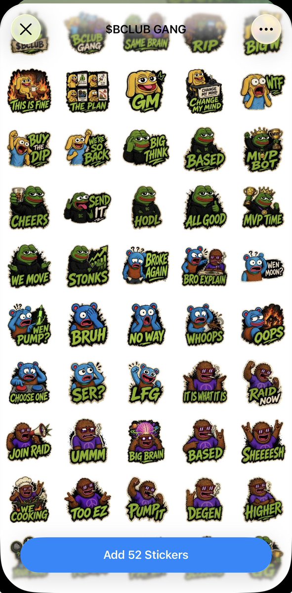 majkeleth's tweet photo. @s0meone_u_know Boys Club ! Community there is amazing ! 

One of chads deliver new stickers today 👀
@ton_boysclub never stops https://t.co/kMbmHPV0C1