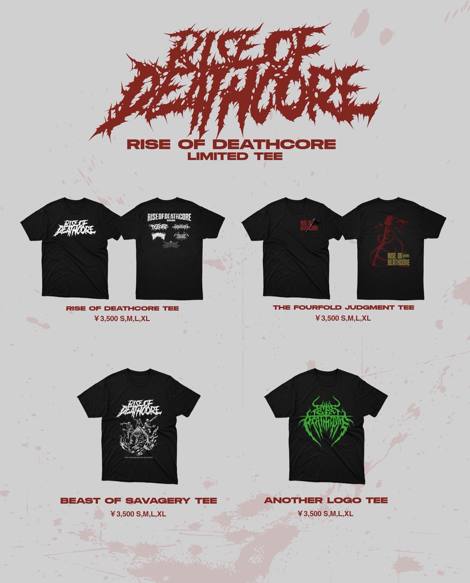 NEWS RISE OF DEATHCORE Official Merchの販売が決定 最短会場受け取り