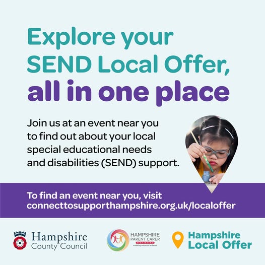 realchangebas's tweet photo. Visit Basingstoke Discovery Centre on Tuesday 12 May, 2pm to 6pm to explore your local SEND offer. 

⭐ Welcoming, relaxed environment
⭐ Guidance on support
⭐ Connect with community organisations
⭐ Support for families with children and young people aged 0 to 25

(1/2) https://t.co/oX2G0TGbeq