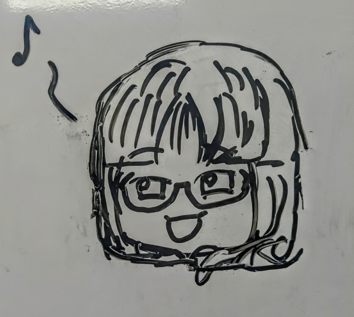 ElcItou's tweet photo. レッスン終わって娘の送迎です。
画像は生徒さん画伯作のわたしです！サムネ変えなくちゃね✨️
GWはイベントの仕込や打ち合わせ、両親の介護諸々でヘトヘトでした。
身体の悪いところをかばうと、他の所に痛みがー💦先ずは体力回復につとめます。 https://t.co/BbxG97xFc4