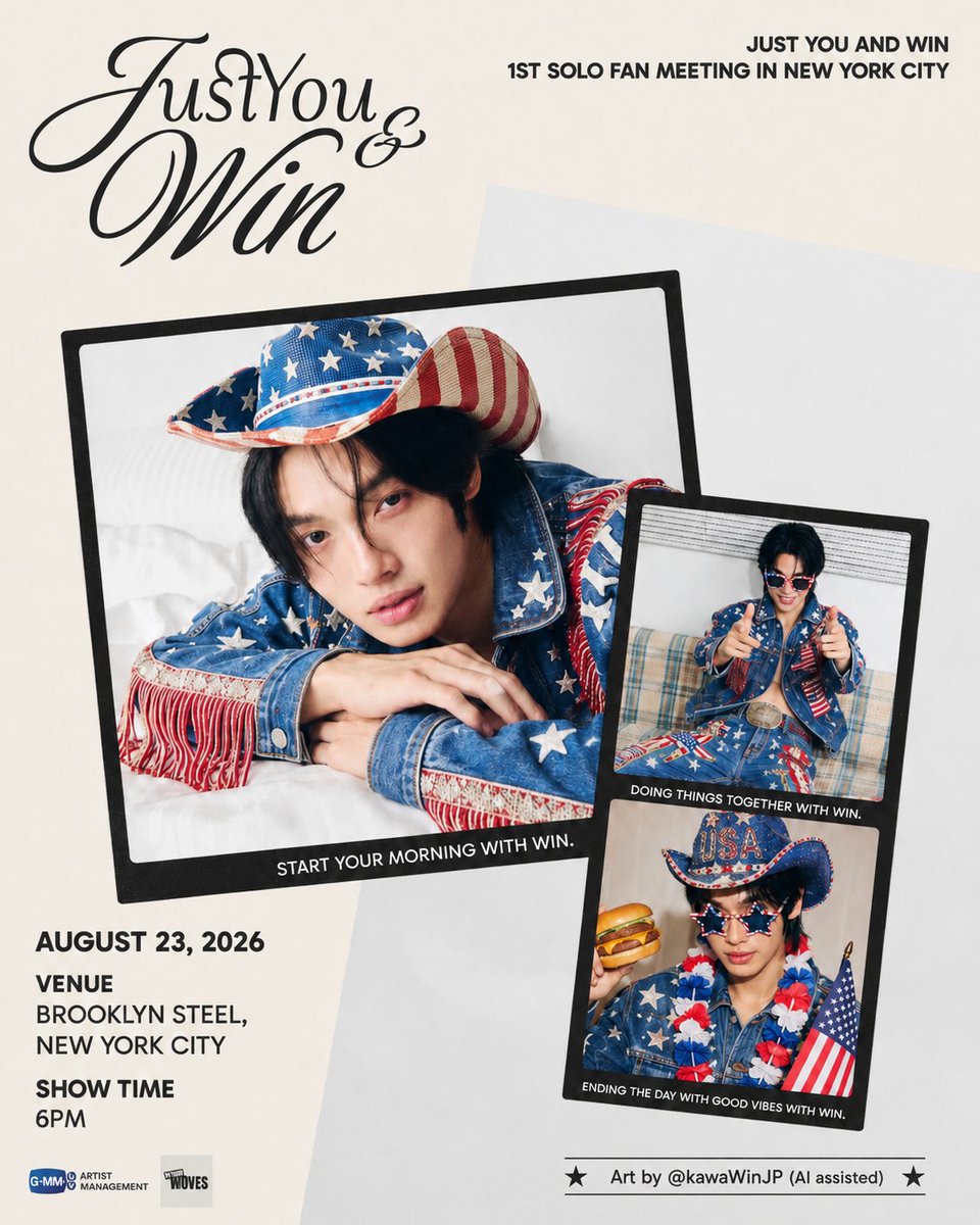 初のNYファンミなので…✨
ちょっとアメリカ意識しました。

I might’ve added a little too much America 🇺🇸🍔🤣

 #JustYouandWin1stsoloFMinNewYorkCity 
#winmetawin