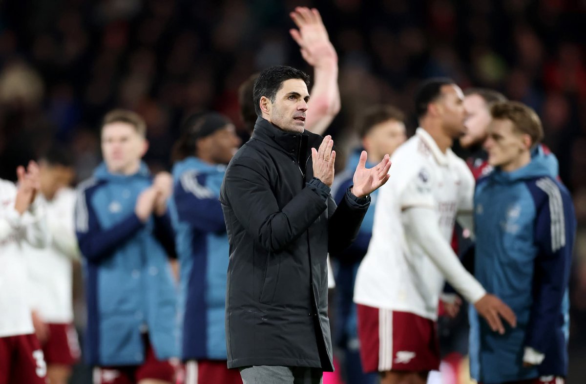 ArsenalRadar's tweet photo. 🎙 Mikel Arteta says he is not worried about pressure affecting his players......

🗣 “No, because I think I said it three or four months ago, the way we’re going to handle this situation, and it’s been exactly like that and the players have responded really well to that,” he explained.

“We go there understanding the importance of the match but what is driving and really pushing the team is that incredible will to win.” #afc