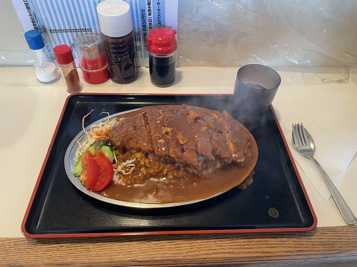 tappaaa1's tweet photo. 【定期】ドライブイン一平のカツカレー
今日は大盛り！ https://t.co/X0QHXDz4LF