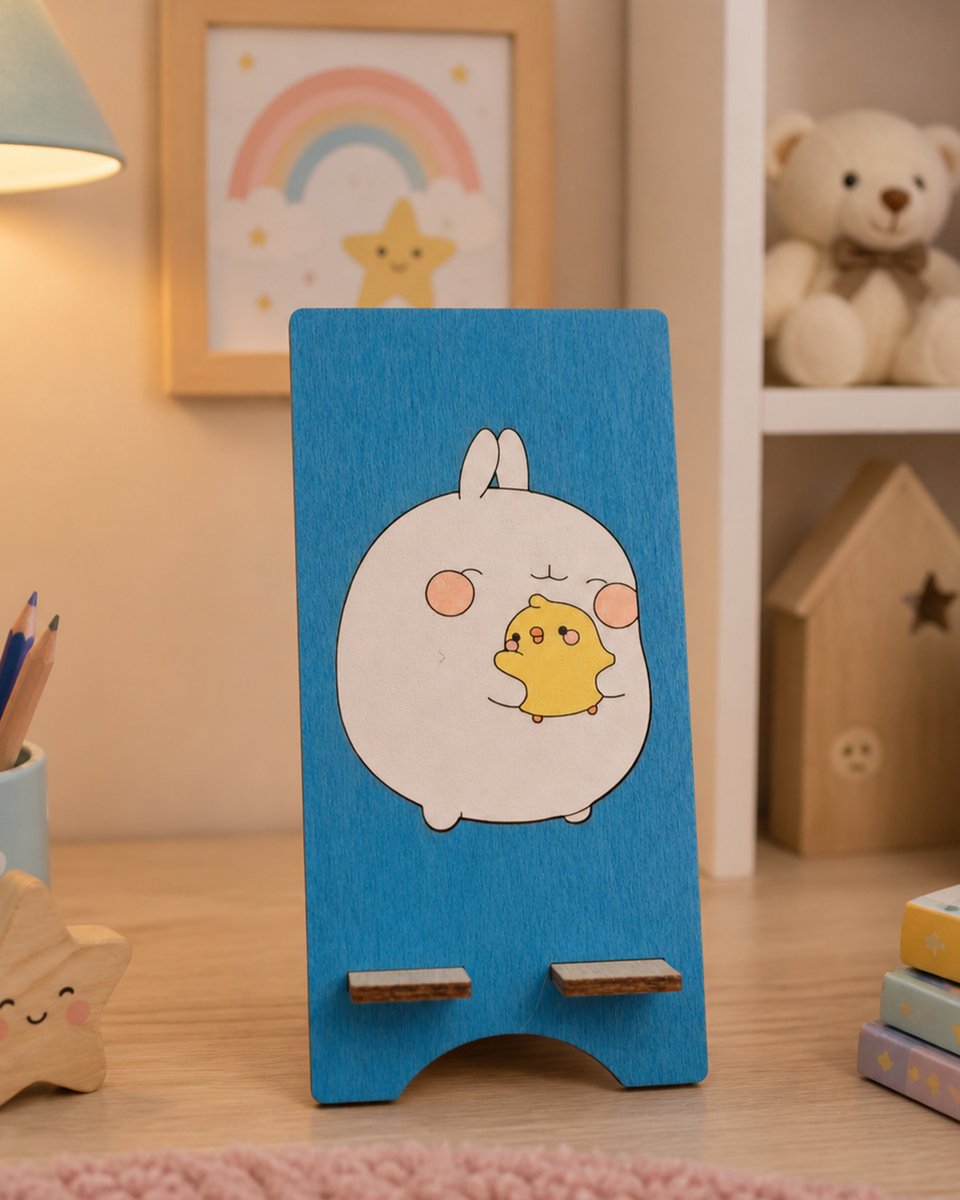 laseristica's tweet photo. Diseñé este soporte para móvil en madera para llenar el escritorio de ternura. 🐰💛📱

Cortado en madera y pintado a mano.

https://t.co/h3EbgHTFV1

📲 622 47 65 39
🚚 Envío gratis desde 60€ | ⏳ En 2 días lo tienes. https://t.co/98MYVzCZJz
