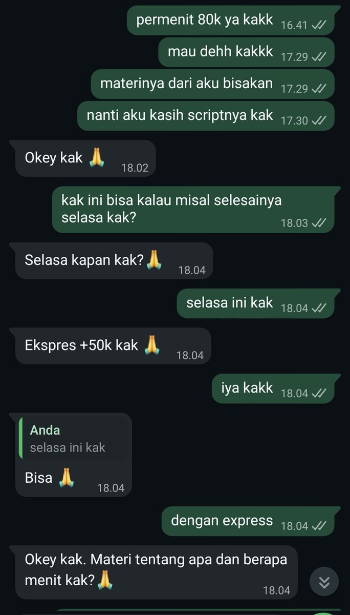Juliassyz's tweet photo. jadi pas itu aku ada tugas gtu buat video animasi, nah pas itu aku ketemu dah ama ini orang. Aku tanya tnyalah seputar tgsku ke dia, terus disitu aku buatlah kesepakatan kalau tugasku bisa ga dlnya selasa gitu, terus dia bilang bisa yaudah aku lanjut dp aja karena emg lg kejar dl https://t.co/9cHBgvnSiy